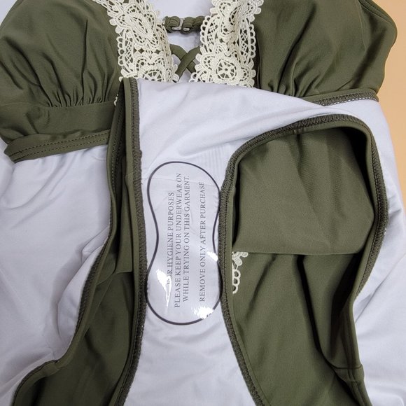 CUPSHE Women’s Ladies Vintage Lace Bikini Sets Beach Swimwear size L NWT - Picture 12 of 12